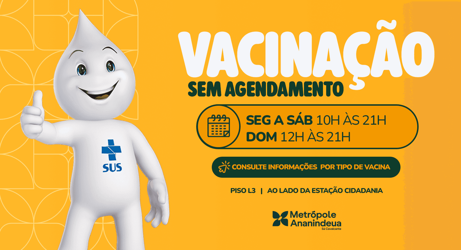 Imagem do Banner POSTO DE VACINAÇÃO